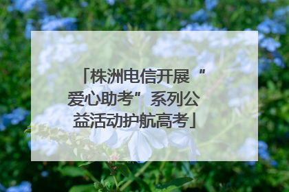 株洲电信开展“爱心助考”系列公益活动护航高考