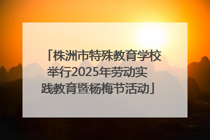 株洲市特殊教育学校举行2025年劳动实践教育暨杨梅节活动