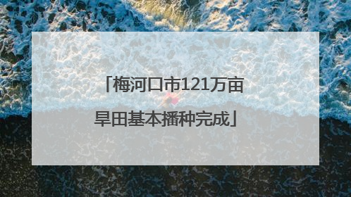 梅河口市121万亩旱田基本播种完成