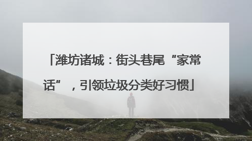 潍坊诸城：街头巷尾“家常话”，引领垃圾分类好习惯