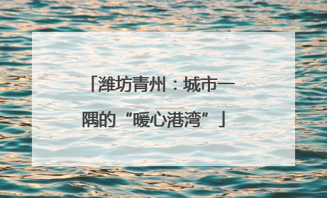 潍坊青州：城市一隅的“暖心港湾”