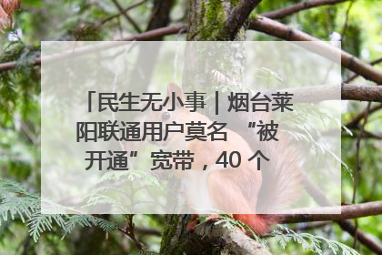 民生无小事｜烟台莱阳联通用户莫名 “被开通”宽带，40 个月扣费无人知