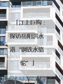 江上巨构：探访岳阳洪水港“钢铁水骆驼”