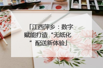 江西萍乡：数字赋能打造“无纸化”配送新体验