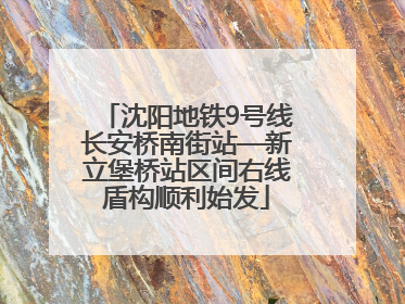 沈阳地铁9号线长安桥南街站—新立堡桥站区间右线盾构顺利始发