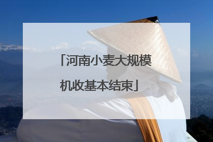河南小麦大规模机收基本结束