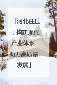 河北任丘：构建现代产业体系 助力高质量发展