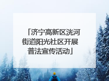 济宁高新区洸河街道阳光社区开展普法宣传活动