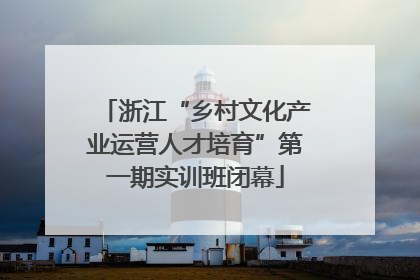 浙江“乡村文化产业运营人才培育”第一期实训班闭幕
