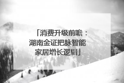 消费升级前瞻：湖南金证把脉智能家居增长逻辑