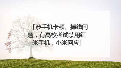 涉手机卡顿、掉线问题，有高校考试禁用红米手机，小米回应