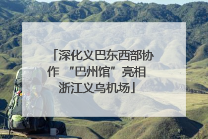 深化义巴东西部协作 “巴州馆”亮相浙江义乌机场