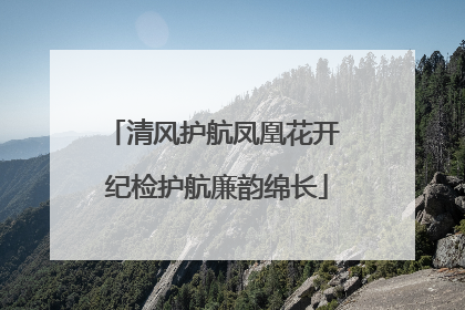 清风护航凤凰花开 纪检护航廉韵绵长