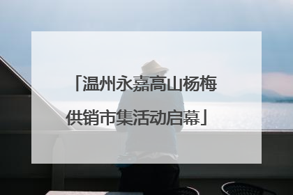 温州永嘉高山杨梅供销市集活动启幕