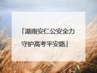 湖南安仁公安全力守护高考平安路