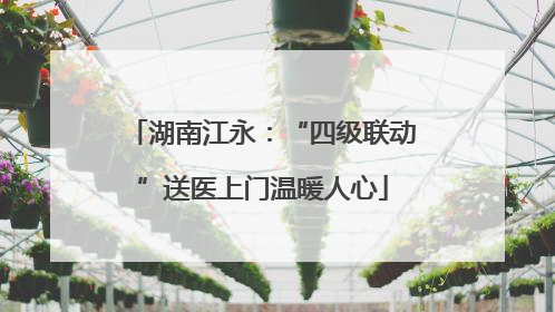 湖南江永：“四级联动”送医上门温暖人心