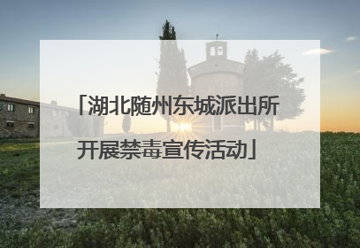 湖北随州东城派出所开展禁毒宣传活动