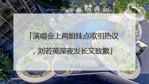 演唱会上两姐妹点歌引热议，刘若英深夜发长文致歉