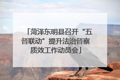 菏泽东明县召开“五督联动”提升法治督察质效工作动员会