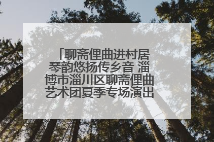 聊斋俚曲进村居 琴韵悠扬传乡音 淄博市淄川区聊斋俚曲艺术团夏季专场演出在杏园子村举行