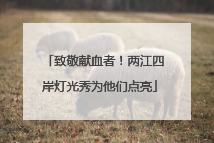 致敬献血者！两江四岸灯光秀为他们点亮