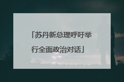 苏丹新总理呼吁举行全面政治对话