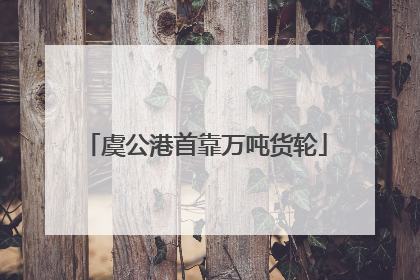 虞公港首靠万吨货轮
