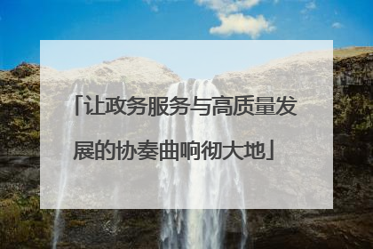 让政务服务与高质量发展的协奏曲响彻大地