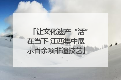 让文化遗产“活”在当下 江西集中展示百余项非遗技艺