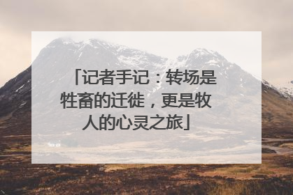 记者手记：转场是牲畜的迁徙，更是牧人的心灵之旅