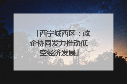 西宁城西区：政企协同发力推动低空经济发展