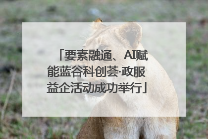 要素融通、AI赋能蓝谷科创荟·政服益企活动成功举行