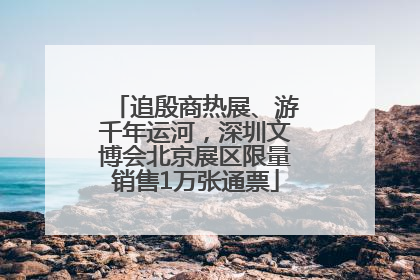追殷商热展、游千年运河，深圳文博会北京展区限量销售1万张通票