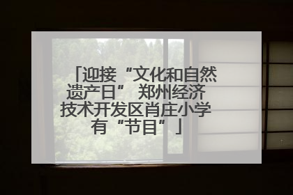 迎接“文化和自然遗产日” 郑州经济技术开发区肖庄小学有“节目”
