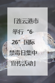 连云港市举行“6·26”国际禁毒日集中宣传活动
