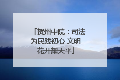 贺州中院：司法为民践初心 文明花开耀天平