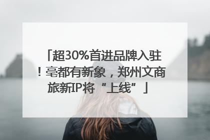 超30%首进品牌入驻！亳都有新象，郑州文商旅新IP将“上线”