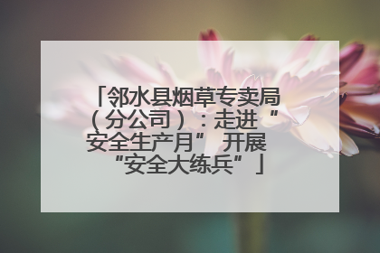 邻水县烟草专卖局（分公司）：走进“安全生产月” 开展“安全大练兵”