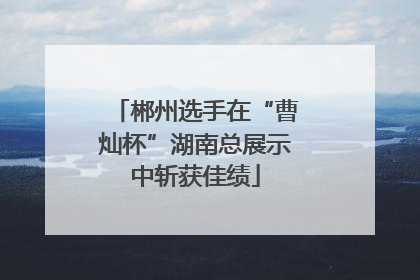 郴州选手在“曹灿杯”湖南总展示中斩获佳绩