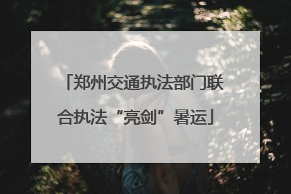 郑州交通执法部门联合执法“亮剑”暑运