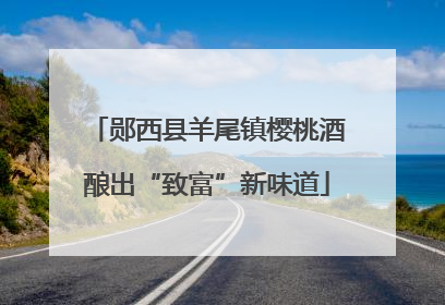 郧西县羊尾镇樱桃酒酿出“致富”新味道