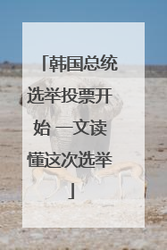 韩国总统选举投票开始 一文读懂这次选举