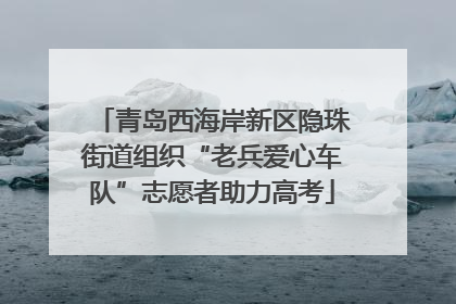 青岛西海岸新区隐珠街道组织“老兵爱心车队”志愿者助力高考
