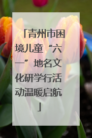 青州市困境儿童“六一”地名文化研学行活动温暖启航