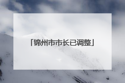 锦州市市长已调整