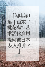 闪电深1度｜山东“桃花岛”艺术活化乡村缘何被日本友人推介？