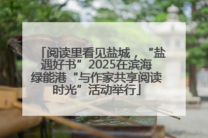 阅读里看见盐城，“盐遇好书”2025在滨海绿能港“与作家共享阅读时光”活动举行
