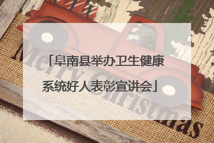阜南县举办卫生健康系统好人表彰宣讲会