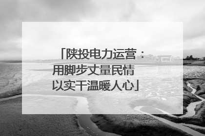 陕投电力运营：用脚步丈量民情 以实干温暖人心