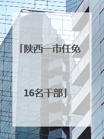 陕西一市任免16名干部